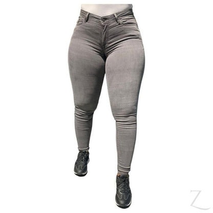 Buy-Ladies Super Skinny Super Stretchy Strong Denim Jeans | Plain | "Lilly"-Grey-30-Online-in South Africa-on Zalemart