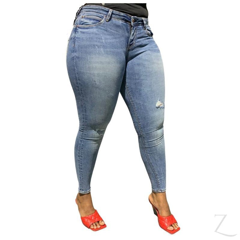 Buy-Ladies Super Skinny Super Stretchy Strong Push Up Denim Jeans | Ripped | "Futhi"-Blue-30-Online-in South Africa-on Zalemart