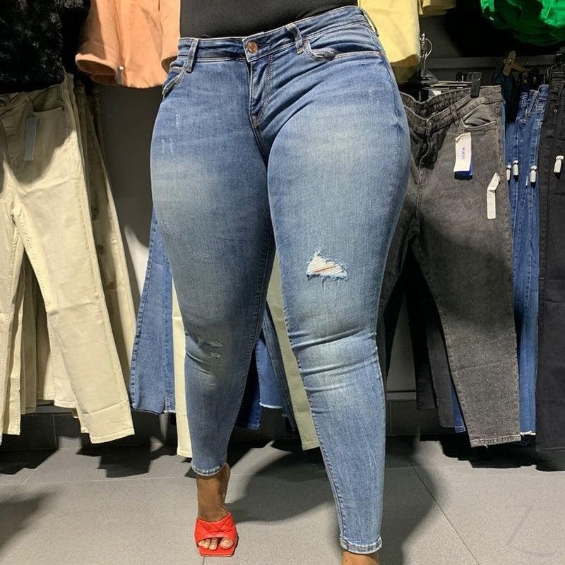 Buy-Ladies Super Skinny Super Stretchy Strong Push Up Denim Jeans | Ripped | "Futhi"-Online-in South Africa-on Zalemart