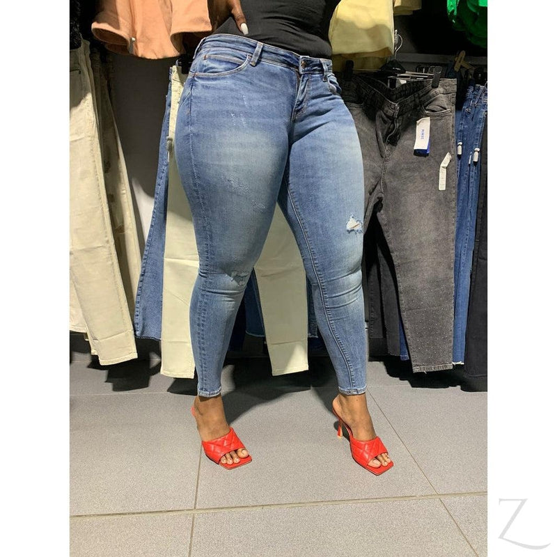 Buy-Ladies Super Skinny Super Stretchy Strong Push Up Denim Jeans | Ripped | "Futhi"-Online-in South Africa-on Zalemart