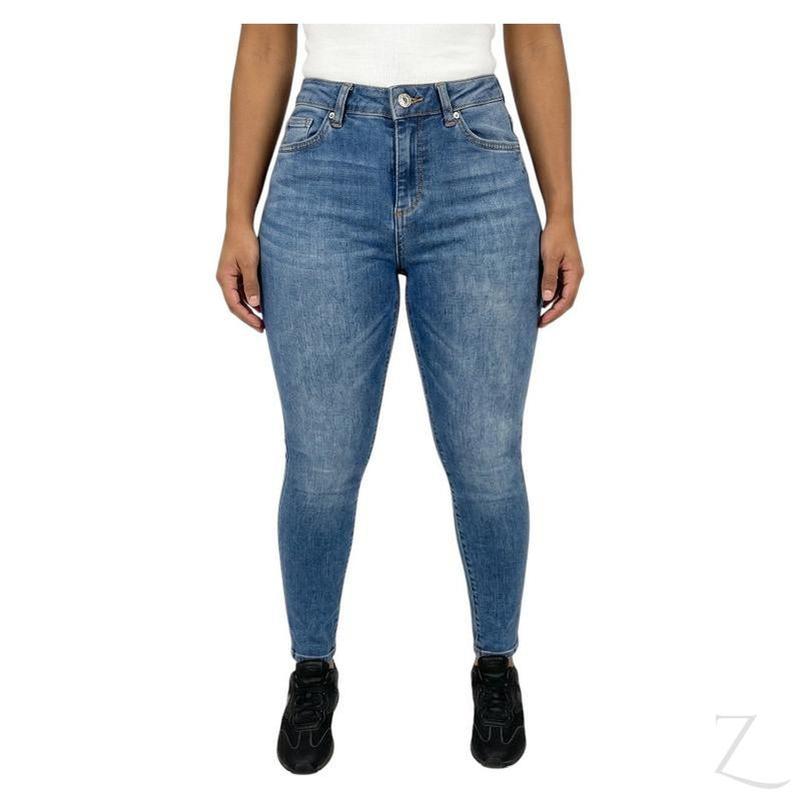 Buy-Ladies Super Skinny Super Strong Stretchy Denim Jeans | Plain | "Mbili" - B Grade-Mid Blue-30-Regular-Online-in South Africa-on Zalemart