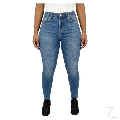 Buy-Ladies Super Skinny Super Strong Stretchy Denim Jeans | Plain | "Mbili" - B Grade-Mid Blue-30-Regular-Online-in South Africa-on Zalemart