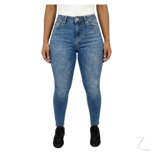 Buy-Ladies Super Skinny Super Strong Stretchy Denim Jeans | Plain | "Mbili" - B Grade-Mid Blue-30-Regular-Online-in South Africa-on Zalemart