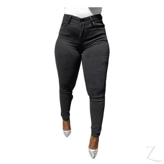 Buy-Ladies Super Slim Stretchy Soft Denim Jeans | Long Length | "Kuni"-Black-24-Online-in South Africa-on Zalemart