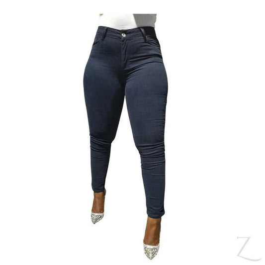 Buy-Ladies Super Slim Stretchy Soft Denim Jeans | Long Length | "Kuni"-Navy Blue-24-Online-in South Africa-on Zalemart