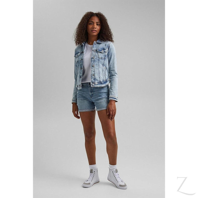 Buy-Ladies Super Stretchy Strong Denim Jacket | Ripped | "Lilly"-Online-in South Africa-on Zalemart