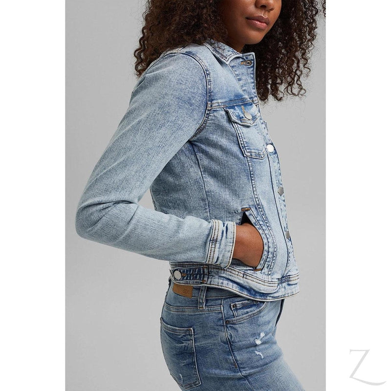 Buy-Ladies Super Stretchy Strong Denim Jacket | Ripped | "Lilly"-Online-in South Africa-on Zalemart