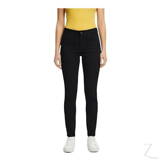 Buy-Ladies Super Stretchy Strong Slim Fit Denim Jeans | Plain | "Roo" - A Grade-Black-28-Regular-Online-in South Africa-on Zalemart