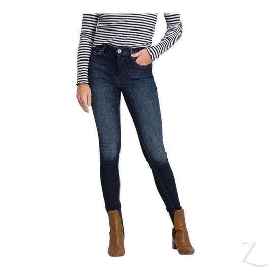 Buy-Ladies Super Stretchy Super Skinny Denim Jeans | Plain | "Phela"-Navy Blue-XS-Regular-Online-in South Africa-on Zalemart