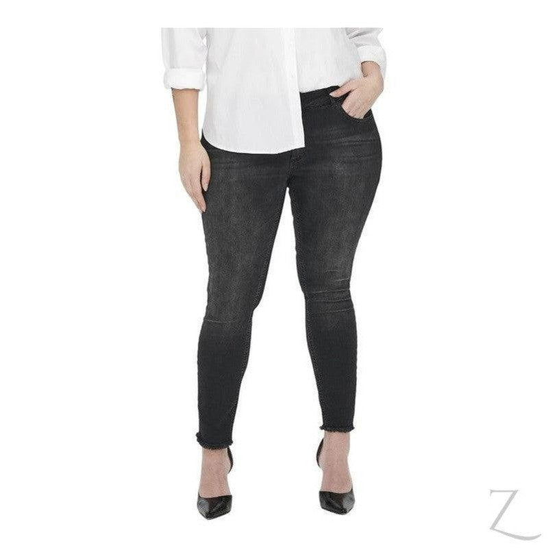 Buy-Ladies Super Stretchy Super Skinny Raw Hem Denim Jeans | Plus Sizes | "Phela"-Online-in South Africa-on Zalemart