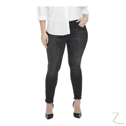 Buy-Ladies Super Stretchy Super Skinny Raw Hem Denim Jeans | Plus Sizes | "Phela"-Online-in South Africa-on Zalemart