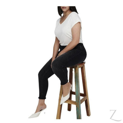 Buy-Ladies Super Stretchy Super Skinny Raw Hem Denim Jeans | Plus Sizes | "Phela"-Online-in South Africa-on Zalemart