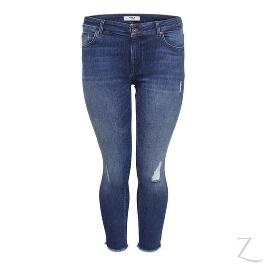 Buy-Ladies Super Stretchy Super Skinny Raw Hem Ripped Denim Jeans | Plus Sizes | "Phela" - B Grade-Online-in South Africa-on Zalemart