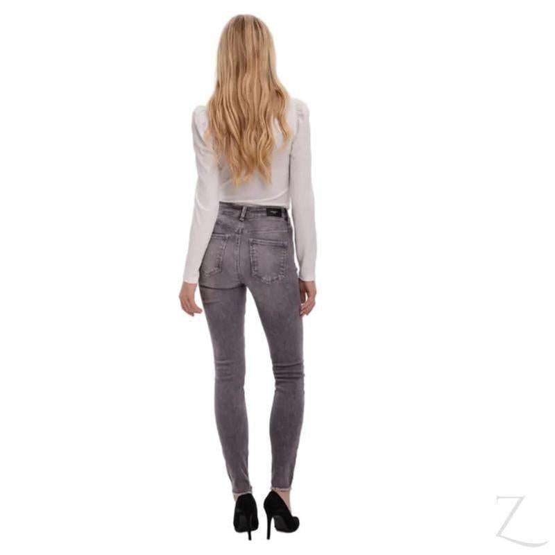 Buy-Ladies Super Stretchy Super Skinny Strong Denim Jeans | Fringed Hem | "Mbili" - A Grade-Online-in South Africa-on Zalemart