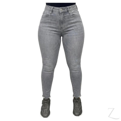 Buy-Ladies Super Stretchy Super Skinny Strong Denim Jeans | Fringed Hem | "Mbili"-A Grade-Online-in South Africa-on Zalemart
