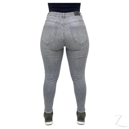 Buy-Ladies Super Stretchy Super Skinny Strong Denim Jeans | Fringed Hem | "Mbili" - B Grade-Online-in South Africa-on Zalemart