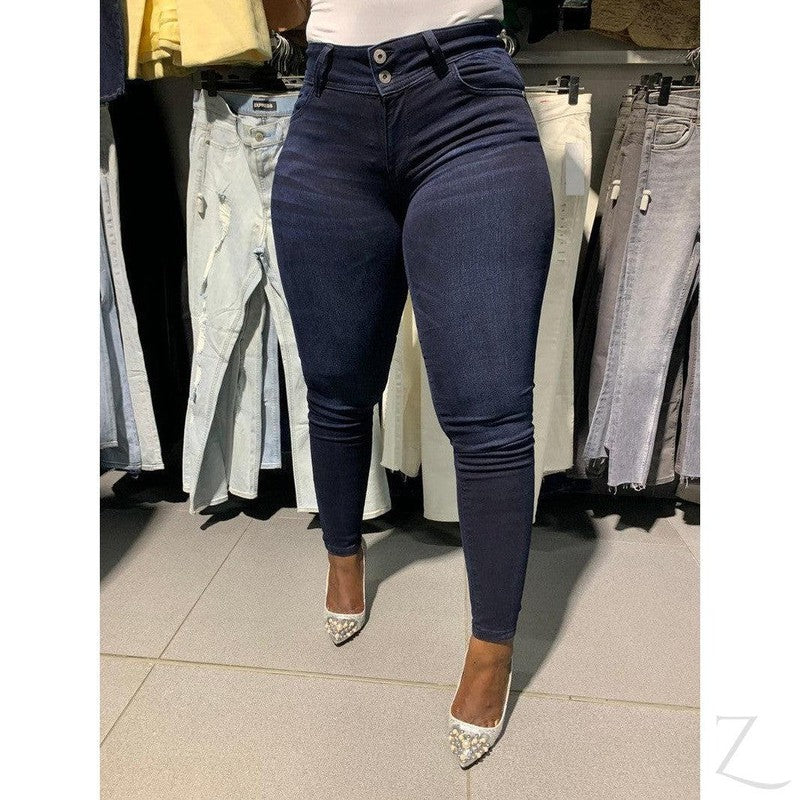 Buy-Ladies Super Stretchy Super Skinny Strong Denim Jeans | Long Length | "Kuni"-Online-in South Africa-on Zalemart