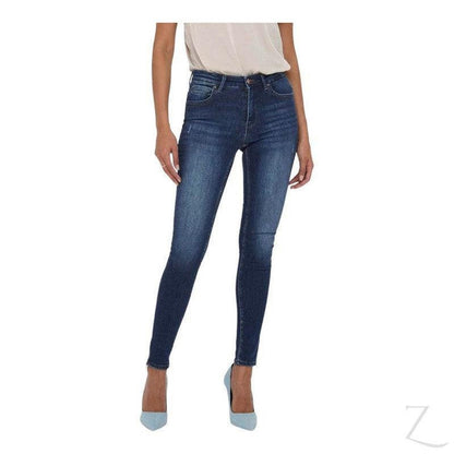 Buy-Ladies Super Stretchy Super Skinny Strong Detailed Denim Jeans | Zip Detail | "Phela"-Navy Blue-26-Regular-Online-in South Africa-on Zalemart