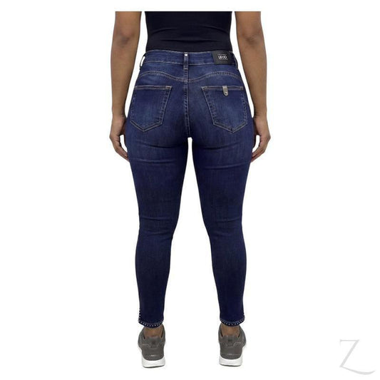 Buy-Ladies Super Stretchy Super Skinny Strong Push-Up Denim Jeans | Rhinestone Hem | "Gugu" - B Grade-Online-in South Africa-on Zalemart
