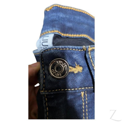Buy-Ladies Super Stretchy Super Skinny Strong Push-Up Denim Jeans | Studded Hem | "Gugu" - A Grade-Online-in South Africa-on Zalemart