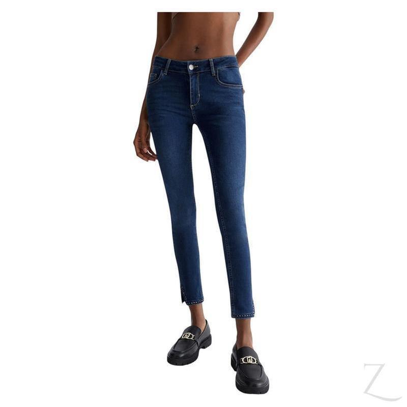 Buy-Ladies Super Stretchy Super Skinny Strong Push-Up Denim Jeans | Studded Hem | "Gugu" - A Grade-Online-in South Africa-on Zalemart