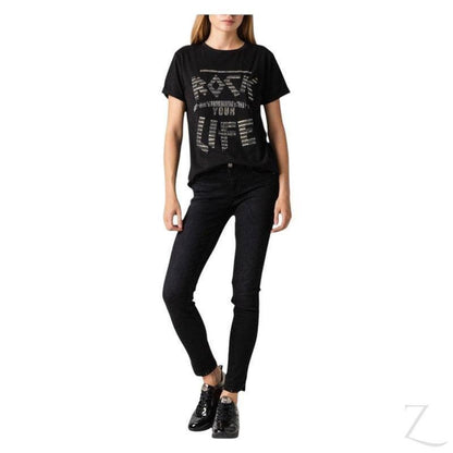 Buy-Ladies Super Stretchy Super Skinny Strong Push-Up Denim Jeans | Studded Hem | "Gugu" - A Grade-Online-in South Africa-on Zalemart