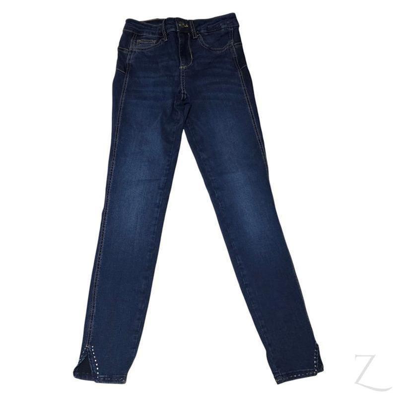 Buy-Ladies Super Stretchy Super Skinny Strong Push-Up Denim Jeans | Studded Hem | "Gugu" - A Grade-Online-in South Africa-on Zalemart