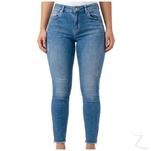 Buy-Ladies Super Stretchy Super Skinny Strong Push-Up Jeans | Zip Detail | "Gugu" - B Grade-Blue-24-Online-in South Africa-on Zalemart