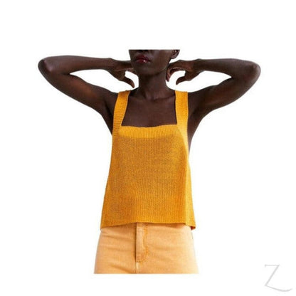 Buy-Ladies Super Stretchy Tank Top | Loose Fit | "Zia"-Yellow-S-Online-in South Africa-on Zalemart