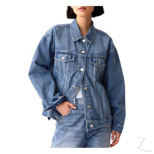 Buy-Ladies Super Strong Icon Denim Jacket | Oversized | "Bobo"-Blue-XXS-Regular-Online-in South Africa-on Zalemart
