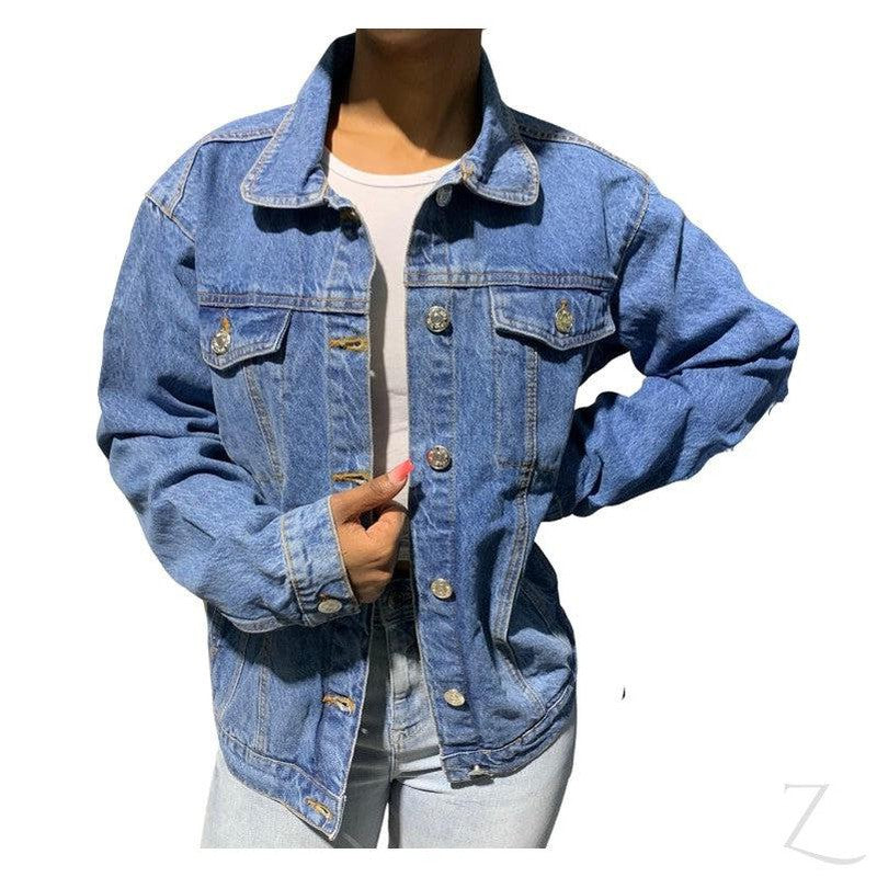 Buy-Ladies Super Strong Oversized Denim Jacket | Plain | "Zia"-Online-in South Africa-on Zalemart