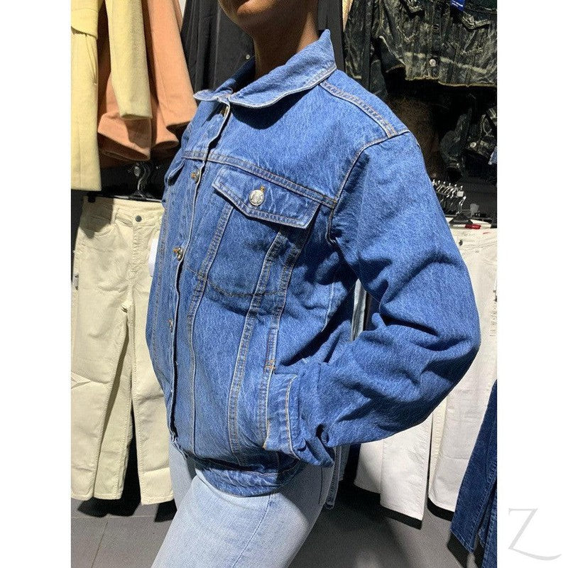 Buy-Ladies Super Strong Oversized Denim Jacket | Plain | "Zia"-Online-in South Africa-on Zalemart