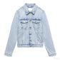 Buy-Ladies Super Strong Short Denim Jacket | Plain | "Zia"-Light Blue-XS-Online-in South Africa-on Zalemart