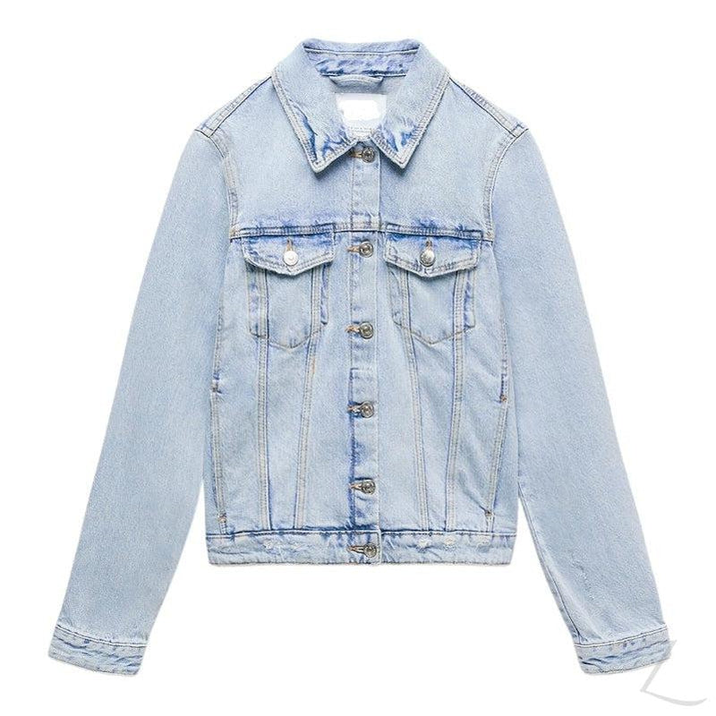 Buy-Ladies Super Strong Short Denim Jacket | Plain | "Zia"-Light Blue-XS-Online-in South Africa-on Zalemart