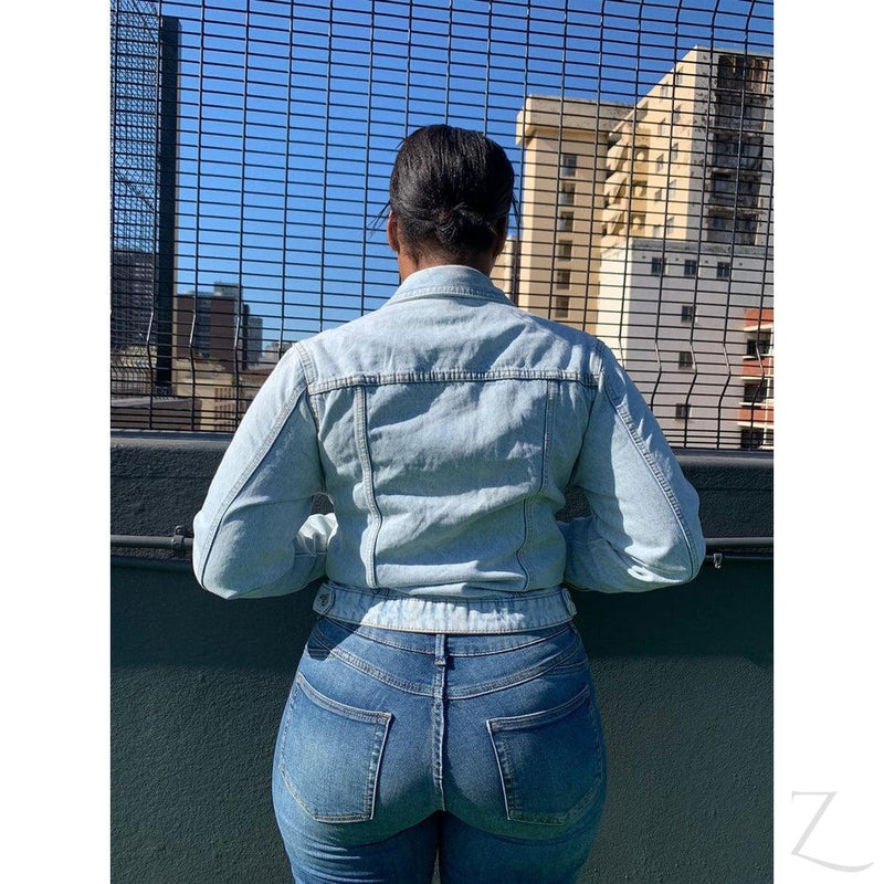 Buy-Ladies Super Strong Short Denim Jacket | Plain | "Zia"-Online-in South Africa-on Zalemart