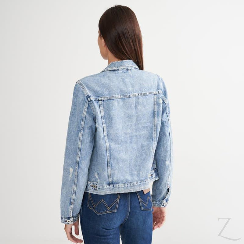 Buy-Ladies Super Strong Short Denim Jacket | Ripped | "Dabu"-Online-in South Africa-on Zalemart