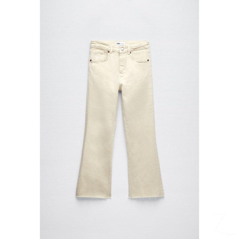 Buy-Ladies Super Strong Slightly Stretchy Flared Denim Jeans | Cropped | "Zia"-Online-in South Africa-on Zalemart