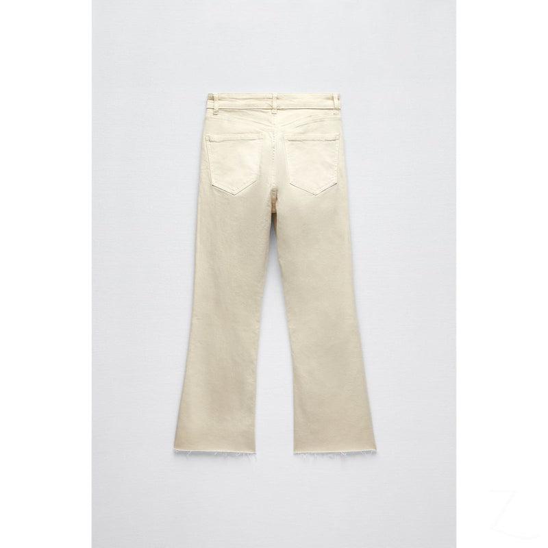 Buy-Ladies Super Strong Slightly Stretchy Flared Denim Jeans | Cropped | "Zia"-Online-in South Africa-on Zalemart