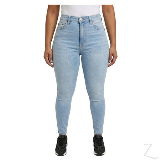 Buy-Ladies Super Strong Slightly Stretchy Skinny Denim Jeans | 90s Fit | "Futhi" - B Grade-Light Blue-24-Online-in South Africa-on Zalemart
