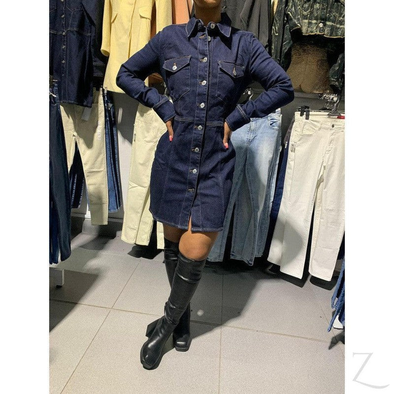 Buy-Ladies Super Strong Stretchy Denim Dress | Short | "Layo"-Online-in South Africa-on Zalemart