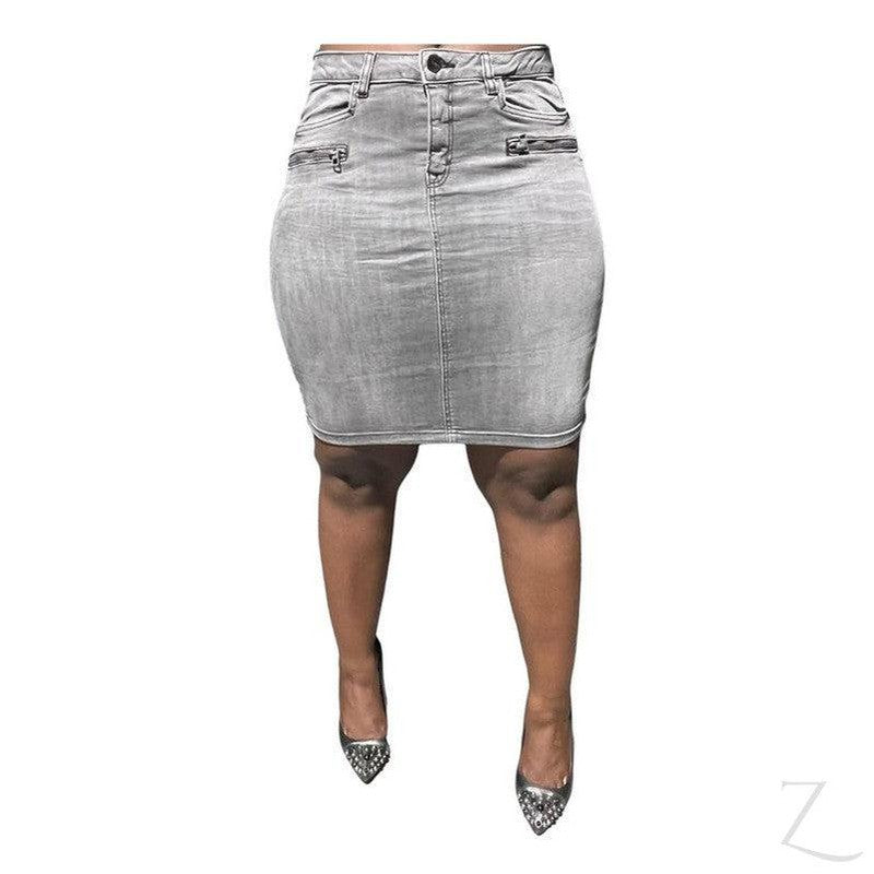 Buy-Ladies Super Strong Stretchy Denim Skirt | Short | "Gali"-Online-in South Africa-on Zalemart