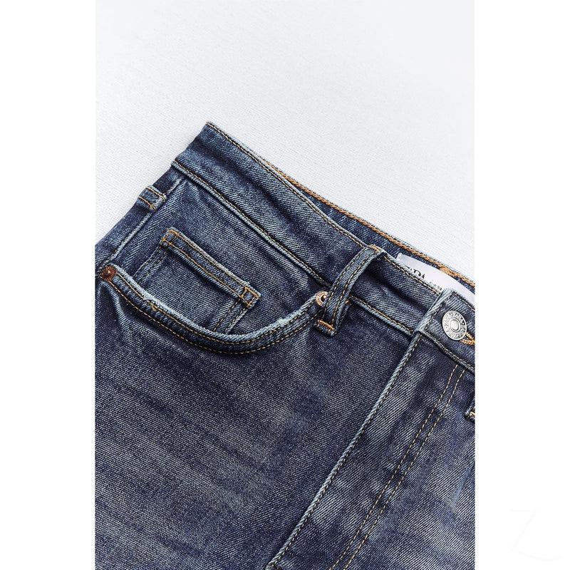 Buy-Ladies Super Strong Stretchy Flared Denim Jeans | Cropped | "Zia"-Online-in South Africa-on Zalemart