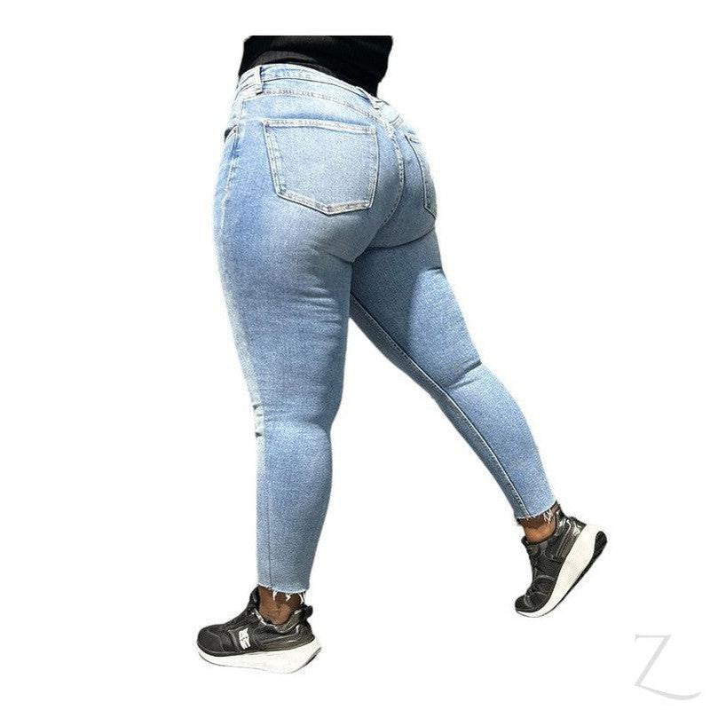 Buy-Ladies Super Strong Stretchy Skinny Denim Jeans | Cropped | "Zia"-Online-in South Africa-on Zalemart