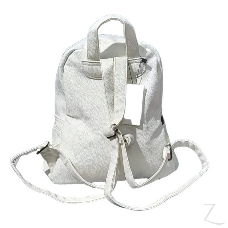 Buy-Ladies Urban Backpack | Front Pocket | "Dube"-White-Online-in South Africa-on Zalemart