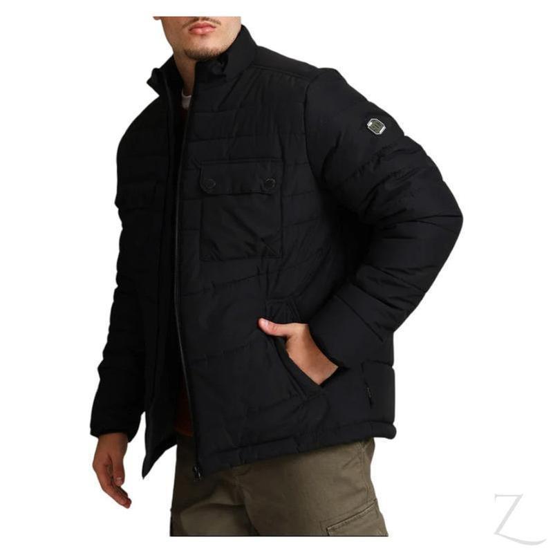 Buy-Men's Strong Funnel-Neck Padded Jacket | Cargo Pockets | "Theku" - A Grade-Online-in South Africa-on Zalemart