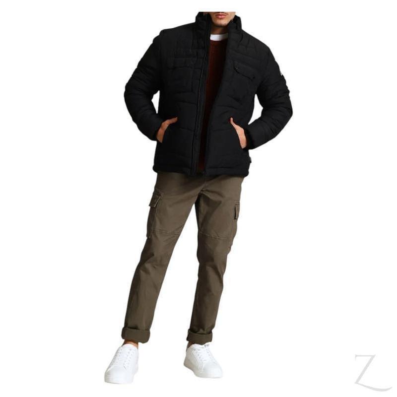 Buy-Men's Strong Funnel-Neck Padded Jacket | Cargo Pockets | "Theku" - A Grade-Online-in South Africa-on Zalemart