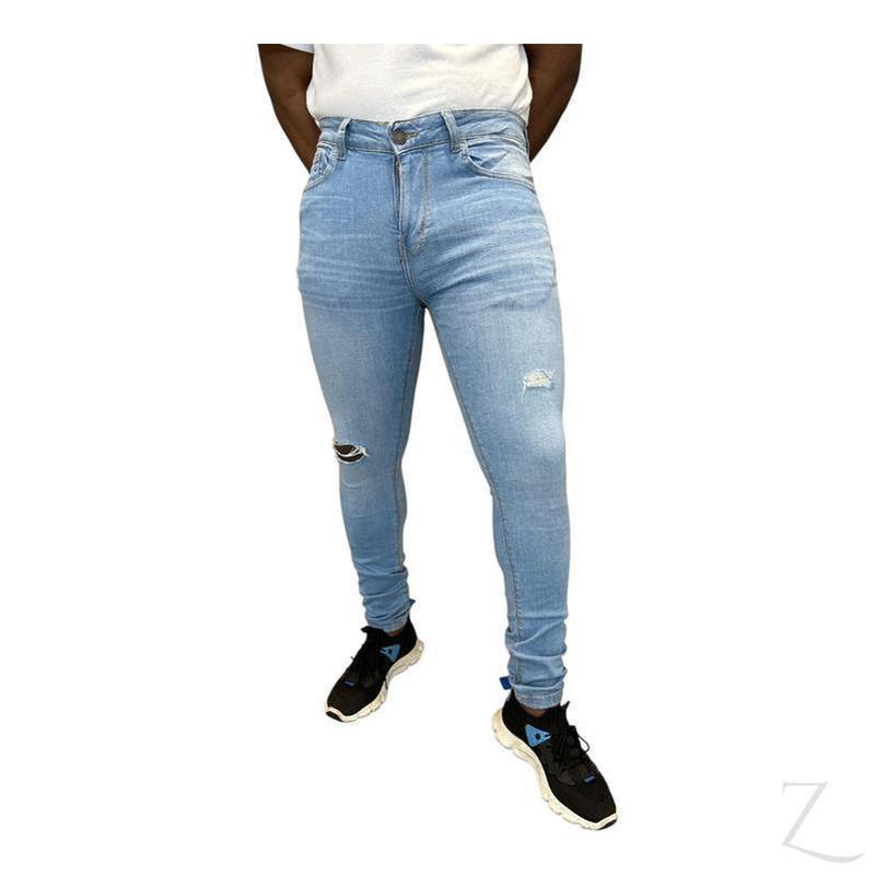 Buy-Men's Super Skinny Strong Stretchy Denim Jeans | Ripped | "Wow" - B Grade-Online-in South Africa-on Zalemart