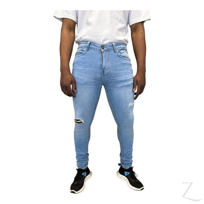 Buy-Men's Super Skinny Strong Stretchy Denim Jeans | Ripped | "Wow" - B Grade-Online-in South Africa-on Zalemart