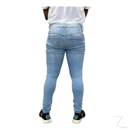Buy-Men's Super Skinny Strong Stretchy Denim Jeans | Ripped | "Wow" - B Grade-Online-in South Africa-on Zalemart