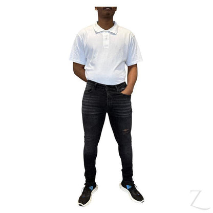 Buy-Men's Super Skinny Strong Stretchy Denim Jeans | Ripped | "Wow" - B Grade-Online-in South Africa-on Zalemart